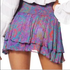 Ramy Brook Floral Mini Skirt